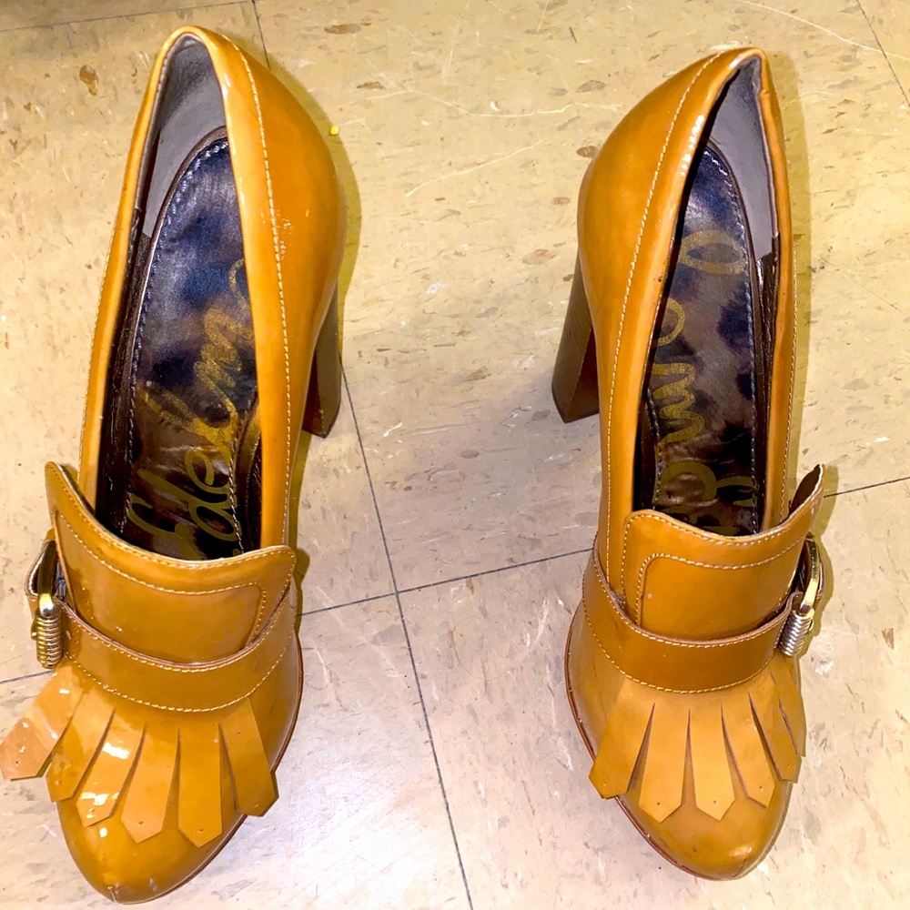 Sam Edelman platform fringe heels